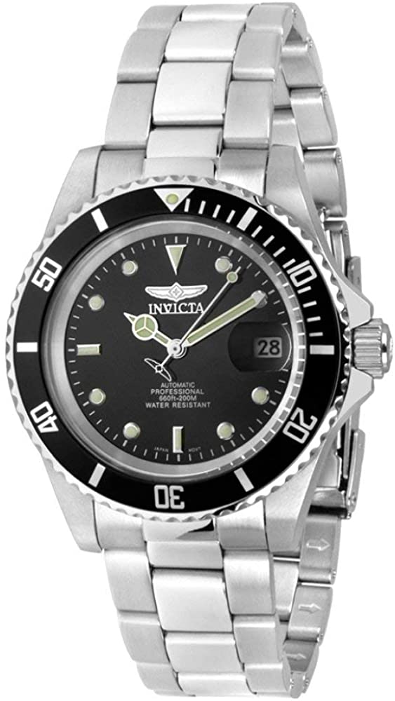 Invicta Men's Pro Diver 40mm Relógio Automático de Aço Inoxidável--(Melhores Relógios Automáticos Abaixo de 500)