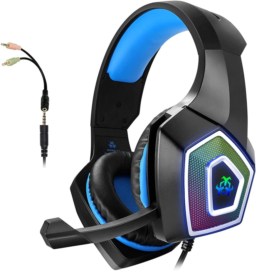 Gaming Headset with 7 colors RGB LED Light--(Best Gaming Headset Under 50)