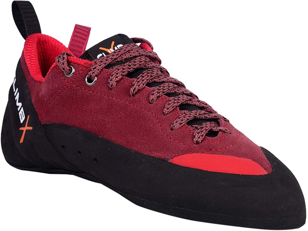 CLIMBX Crush Lace - أحمر - حذاء تسلق الصخور / بولدينغ 2019 - (أفضل أحذية تسلق وسيطة)