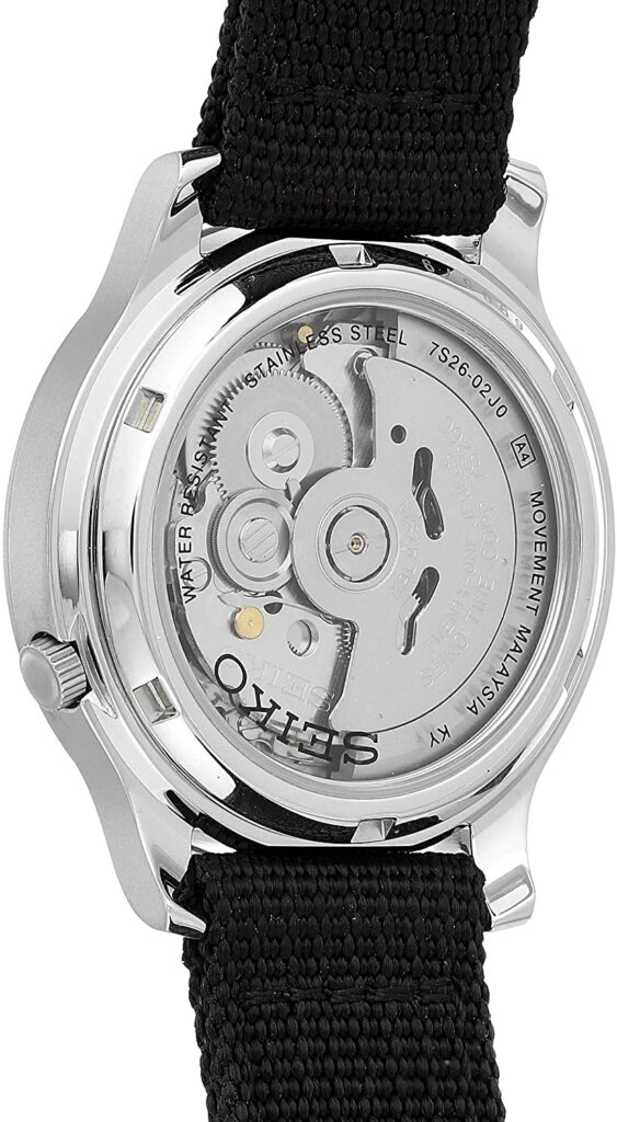 تيشيرت رجالي Seiko SNK809 Seiko 5 Automatic Stainless Steel Watch - (أفضل الساعات الأوتوماتيكية تحت 500)