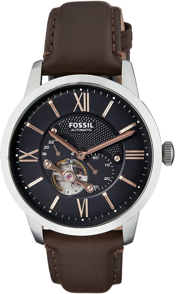 Мужские автоматические механические часы Fossil Townsman из нержавеющей стали — (лучшие автоматические часы до 500 центов)